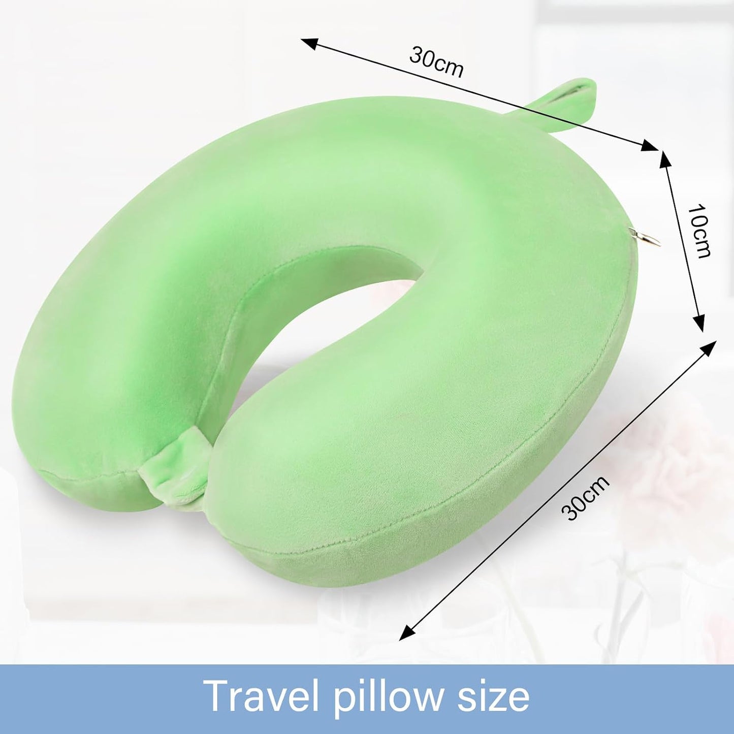 Neck Pillows for Sleeping Travel Pink Travel Pillow Comfortable U Shape Memory Foam Pillows Neck and Head Support Portable Travel Neck Pillow Suitable for Planes, Trains, Self-Driving Cars