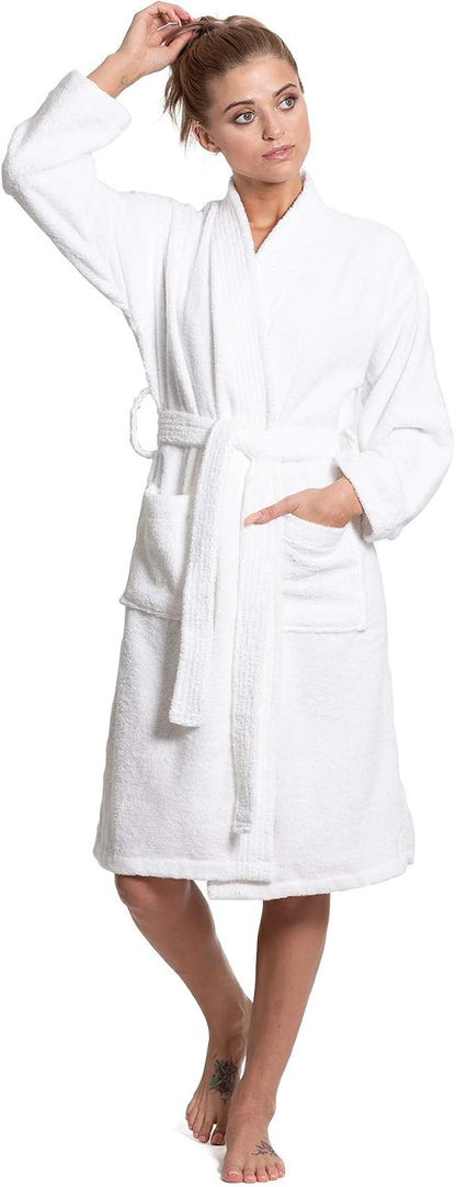 Turkuoise Soft & Absorbent Towel Robe, 100% Cotton Turkish Terry Cloth Kimono Bathrobes for Women
