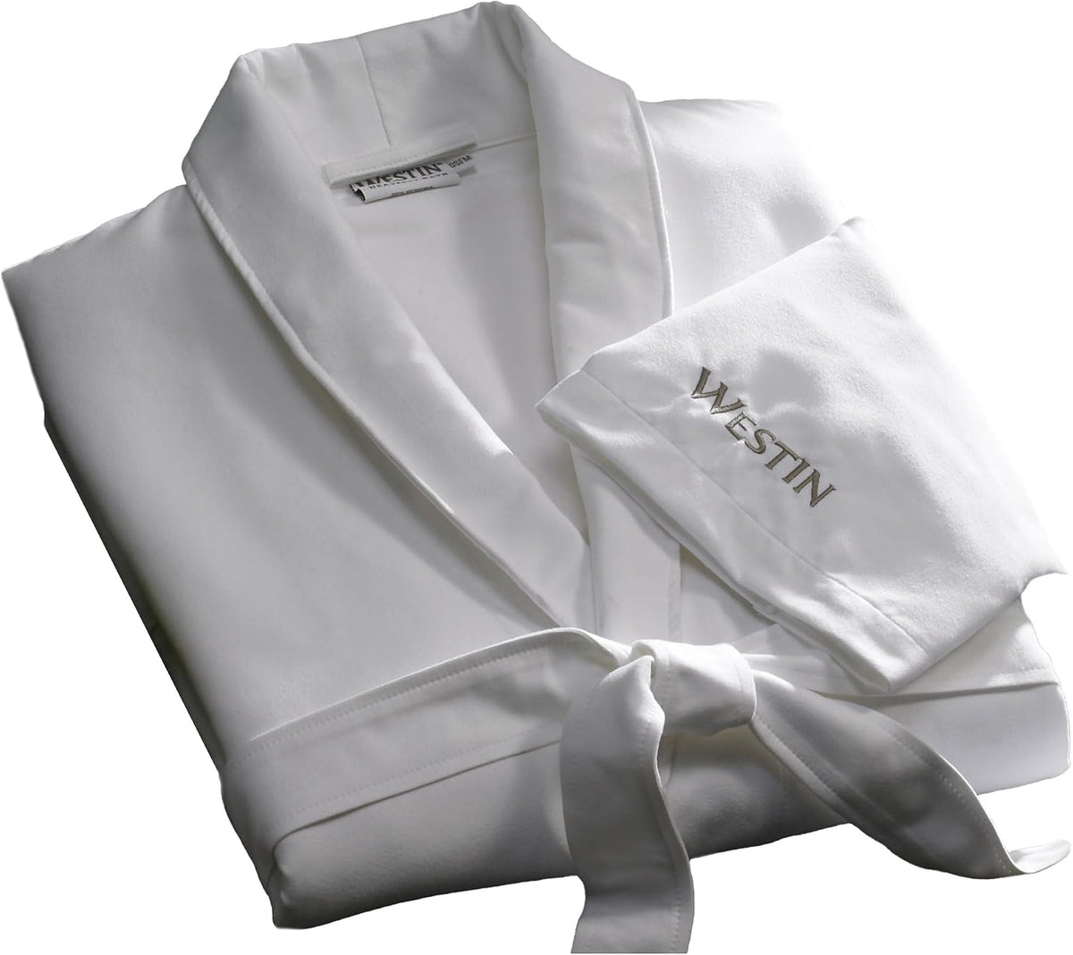 Westin Spa Robe - Soft, Absorbent Microfiber Robe - White Lightweight Hotel Bathrobe - One Size