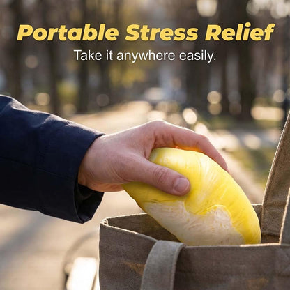 Peanut Shape Stress Relief Ball Soft Squeeze Fidget, TPR Anxiety Relief Hand Grip Decompression Ball for Office Desk Focus Relaxation Portable (1pc)