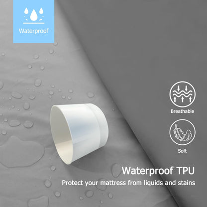 2 Pack Twin Size Premium Waterproof Mattress Protector, Soft Breathable Mattress Pad, Noiseless Waterproof Bed Cover - Stretch to 21" Fitted Deep Pocket Mattress Protection