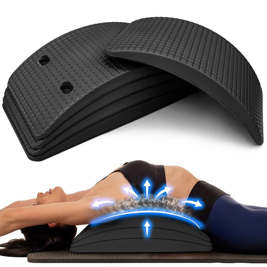 (Grey), Adjustable Lower & Upper Back Stretcher For Lumbar Support Spine Alignment & Back Pain Relief By Renowned Kinesiologist Dr. Sinett