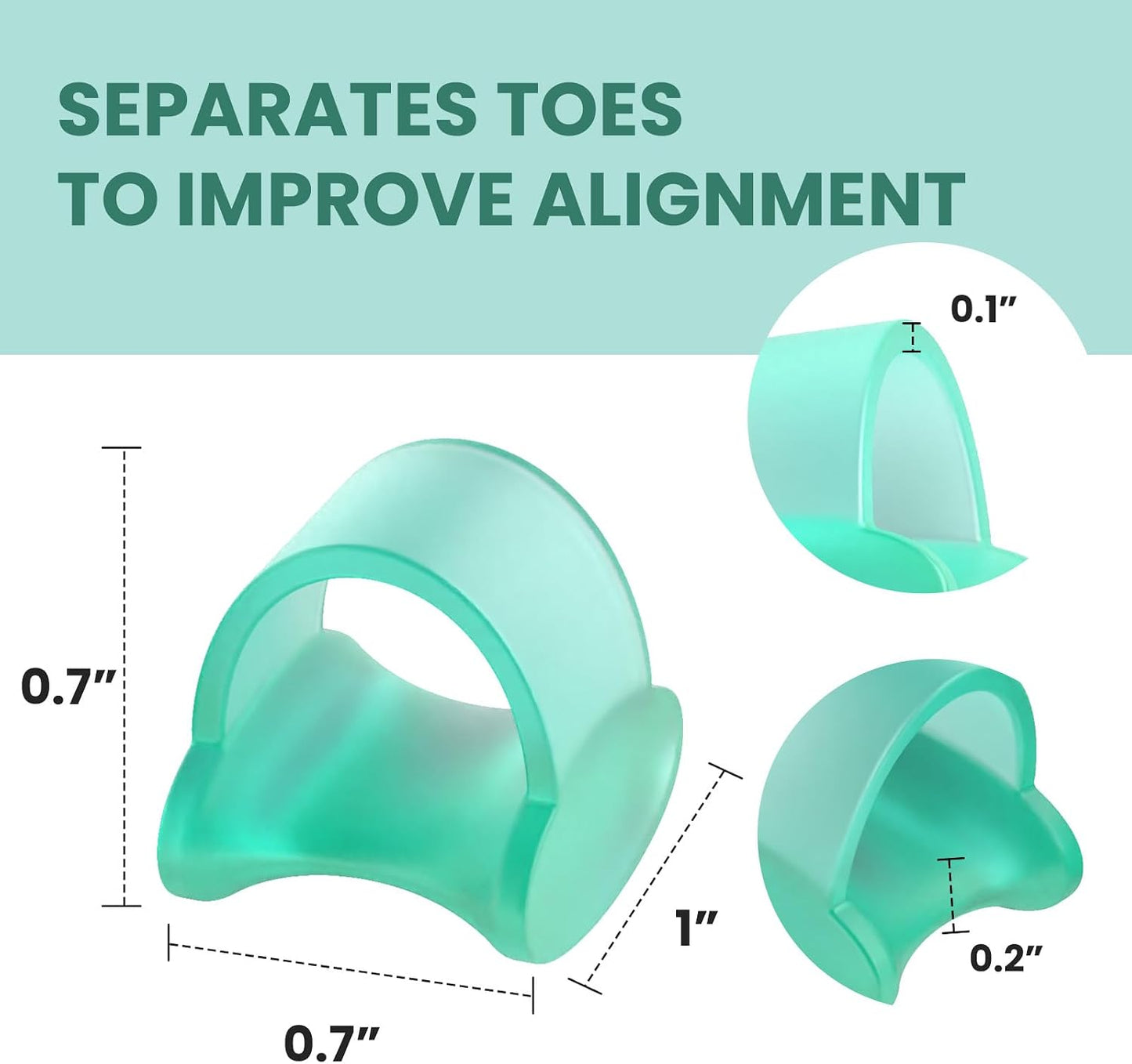 Welnove Gel Toe Separator, Pinky Toe Spacers, Little Toe Cushions, Small Toe Sleeves for Preventing Rubbing & Reducing Pressure (Pack of 12, Transparent)