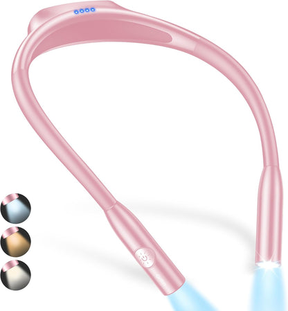 Gritin Book Light,Eye Caring 3 Colors & Stepless Dimming Neck Reading Light