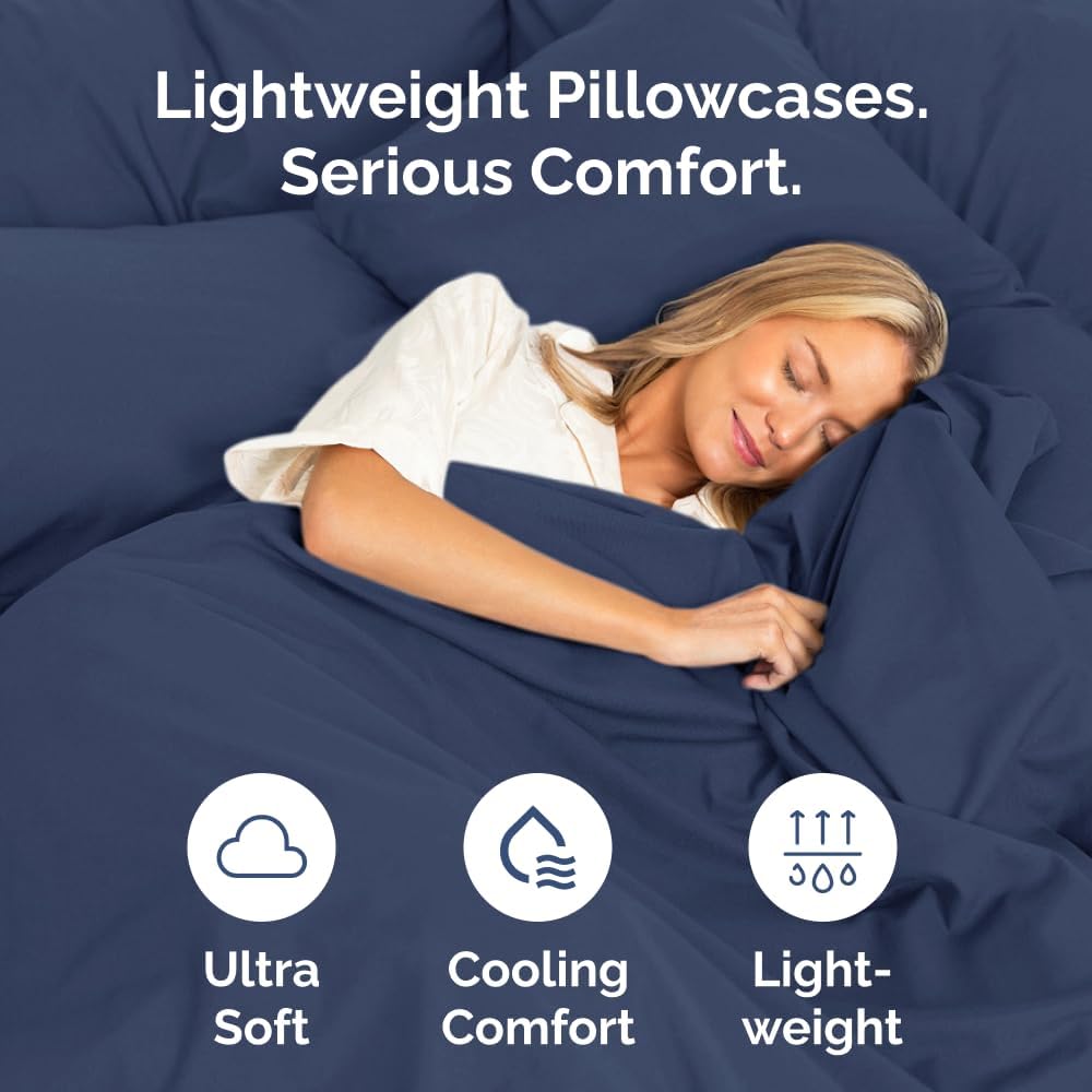 Standard Pillow Cases Set of 10 - Ultra Soft Hotel Quality Pillowcase Covers - Comfy, Cozy & Wrinkle Free - Shrink, Stain and Fade Resistant - Machine Washable Pillow Protectors - 10 Pcs Set - White - Colors B