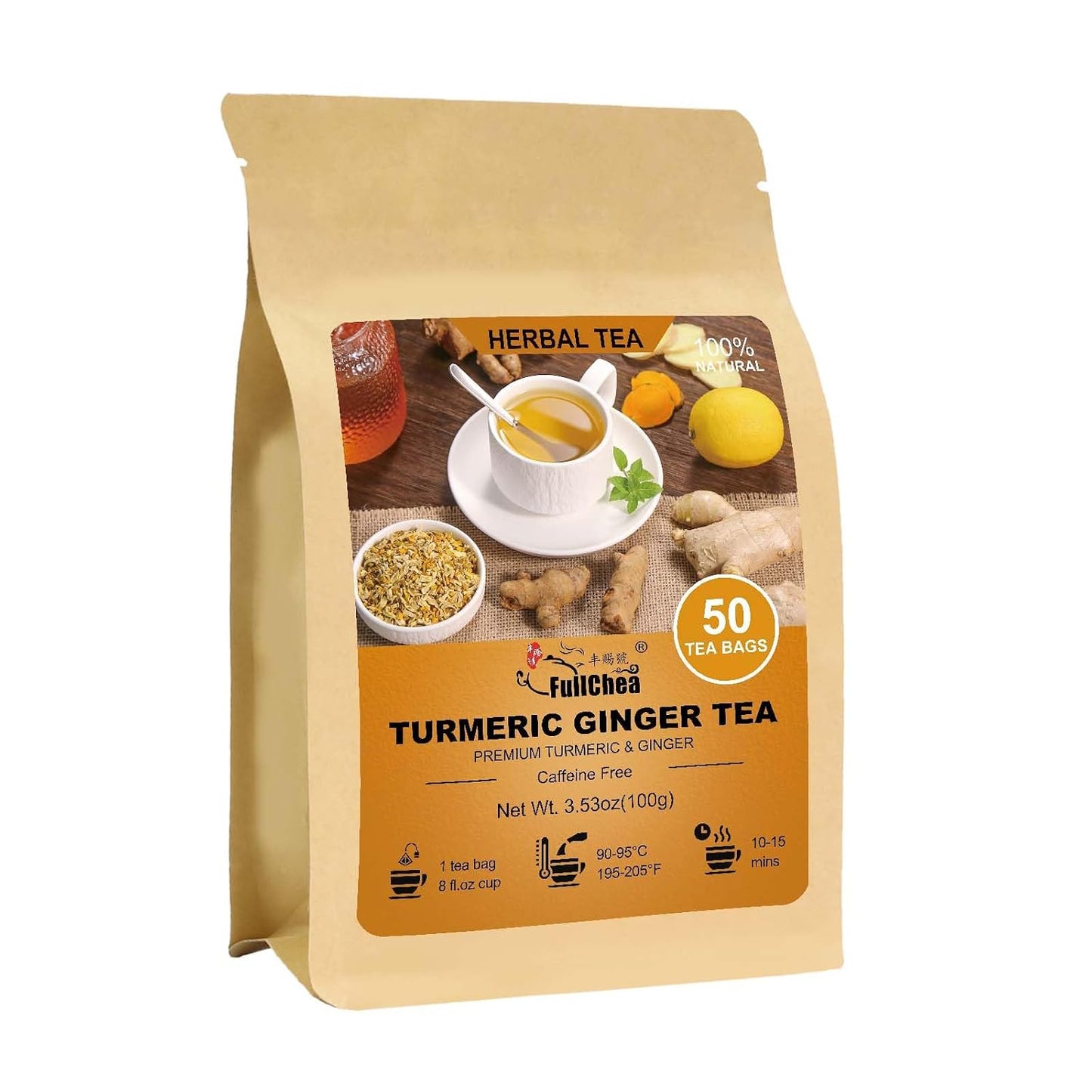 FullChea - Hibiscus Tea Bags, 50 Teabags, 2g/bag - Premium Hibiscus Flower Tea Bag - Cultivated From Nigeria - Non-GMO - Caffeine-free - Rich in Antioxidants & Support Digestion