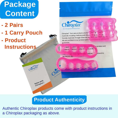 Chiroplax Gel Toe Separators Stretchers Spacers Bunion Tailor's Relief