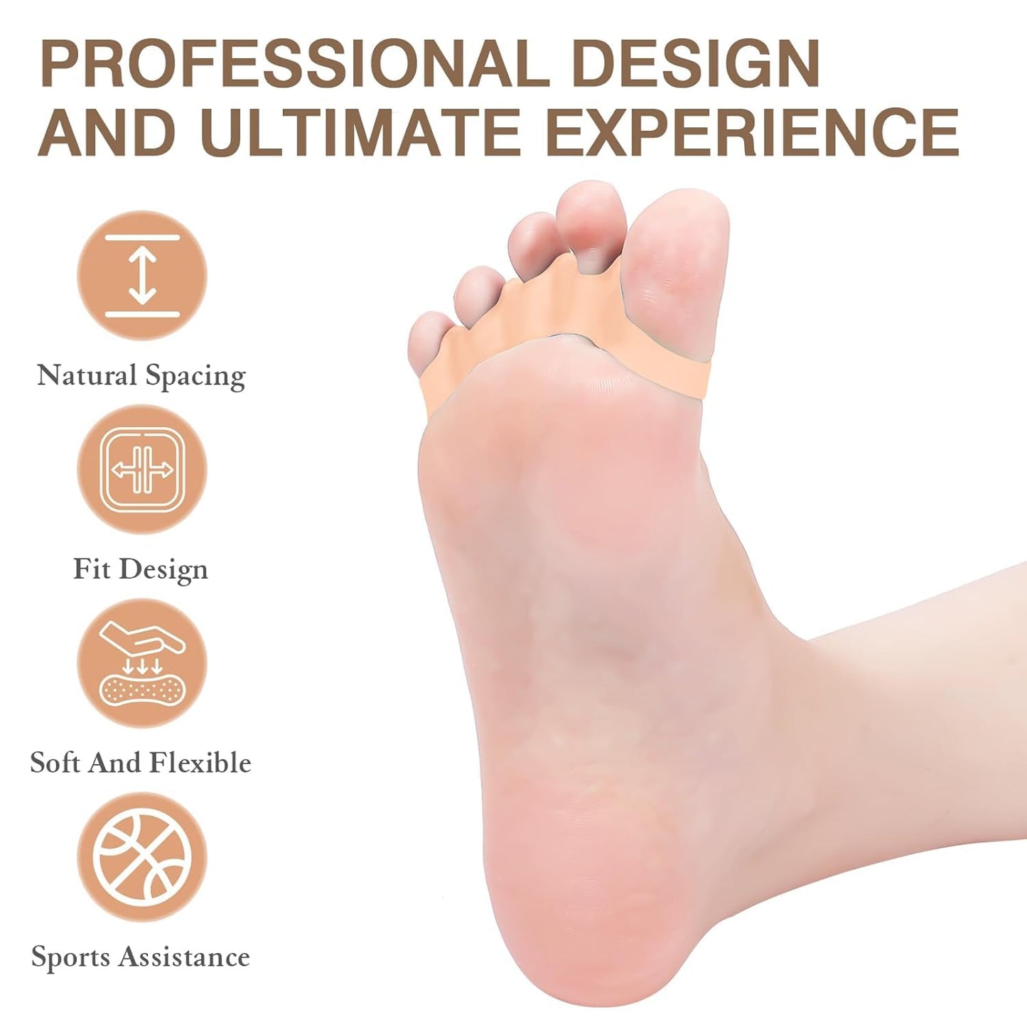 2PCS Toe Spacers for Women and Men, Toe Separators for Pedicure, Bunion Corrector, Hammer Toe Straightener, Plantar Fasciitis, Toe Spreaders for Foot Pain Relief and Foot Health. (2, Black)