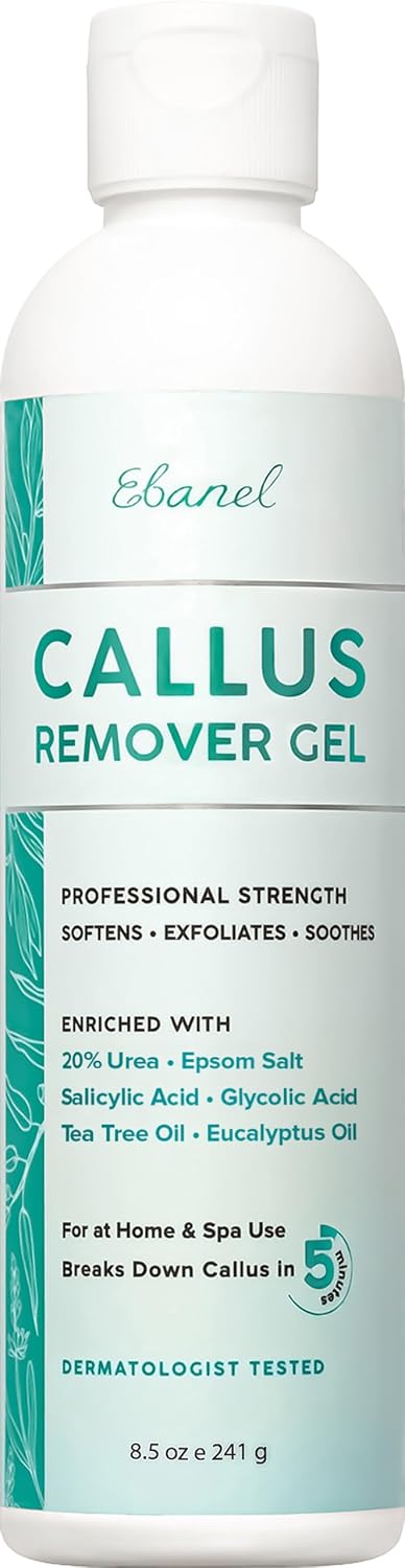 Ebanel Salon Grade Callus Remover for Feet with 20% Urea, Pedicure Gel Peel