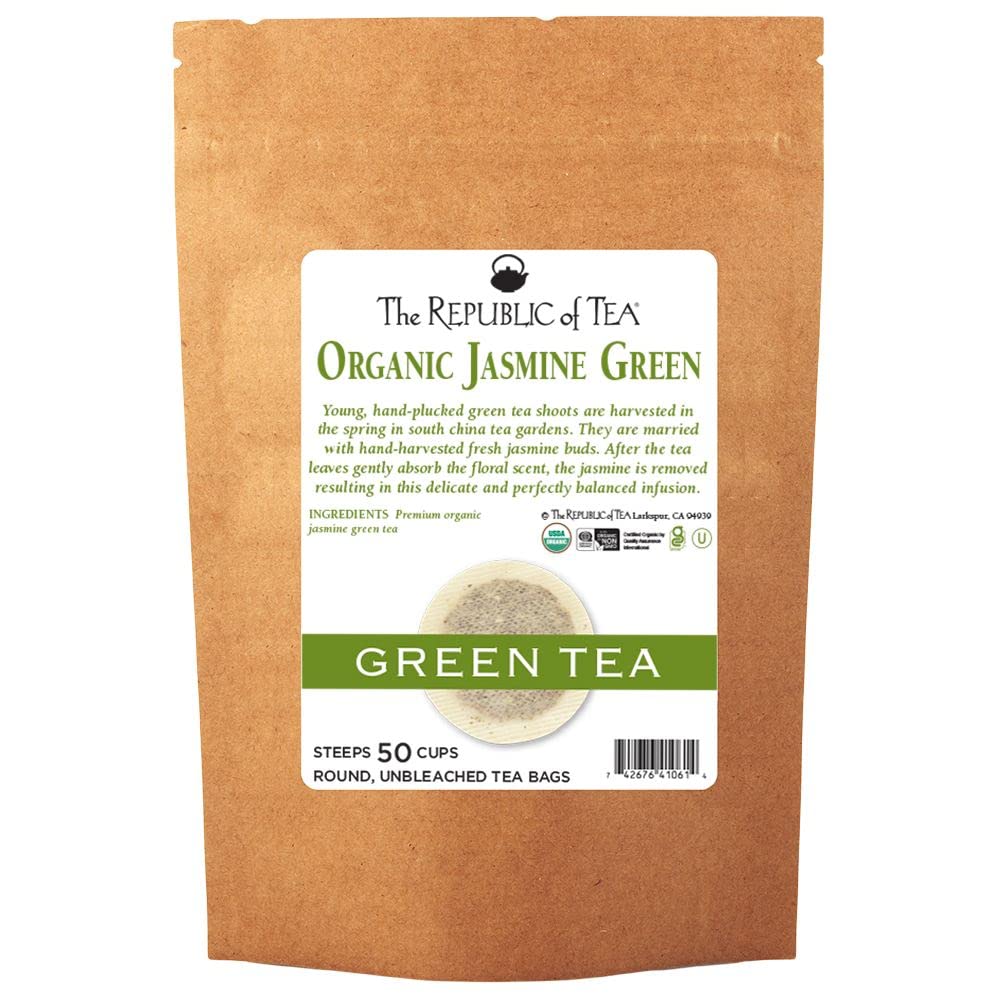 The Republic of Tea - Organic Jasmine Green Tea, 50 Tea Bag Refill