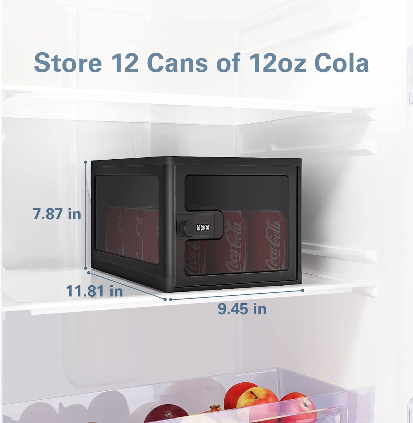 DEPAD Large Medication Lock Box, Medicine Box with Code, Lockable Medicine Storage Box for Medicine Safe/Dorm/Phone//Home/Office, Box with Lock for Refrigerator