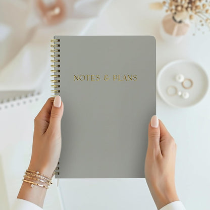 Beautiful Daily Planner And Notebook With Hourly Schedule - Spiral Notebook