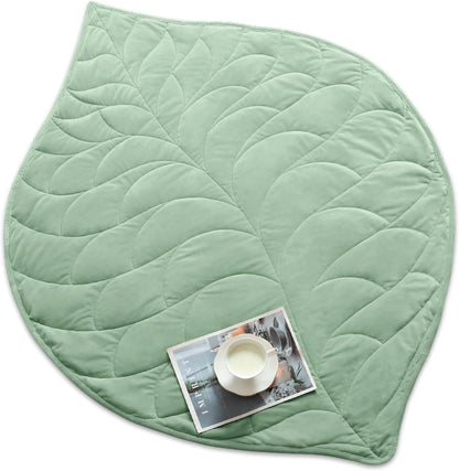 Kaisa Weighted Lap Blanket 7 lbs 41" x 53", Cozy Luxury Crystal Velvet Small Weighted Blanket for Adults, Portable Travel Weighted Blanket for Relaxation, All-Season Blanket, Machine Washable, Green