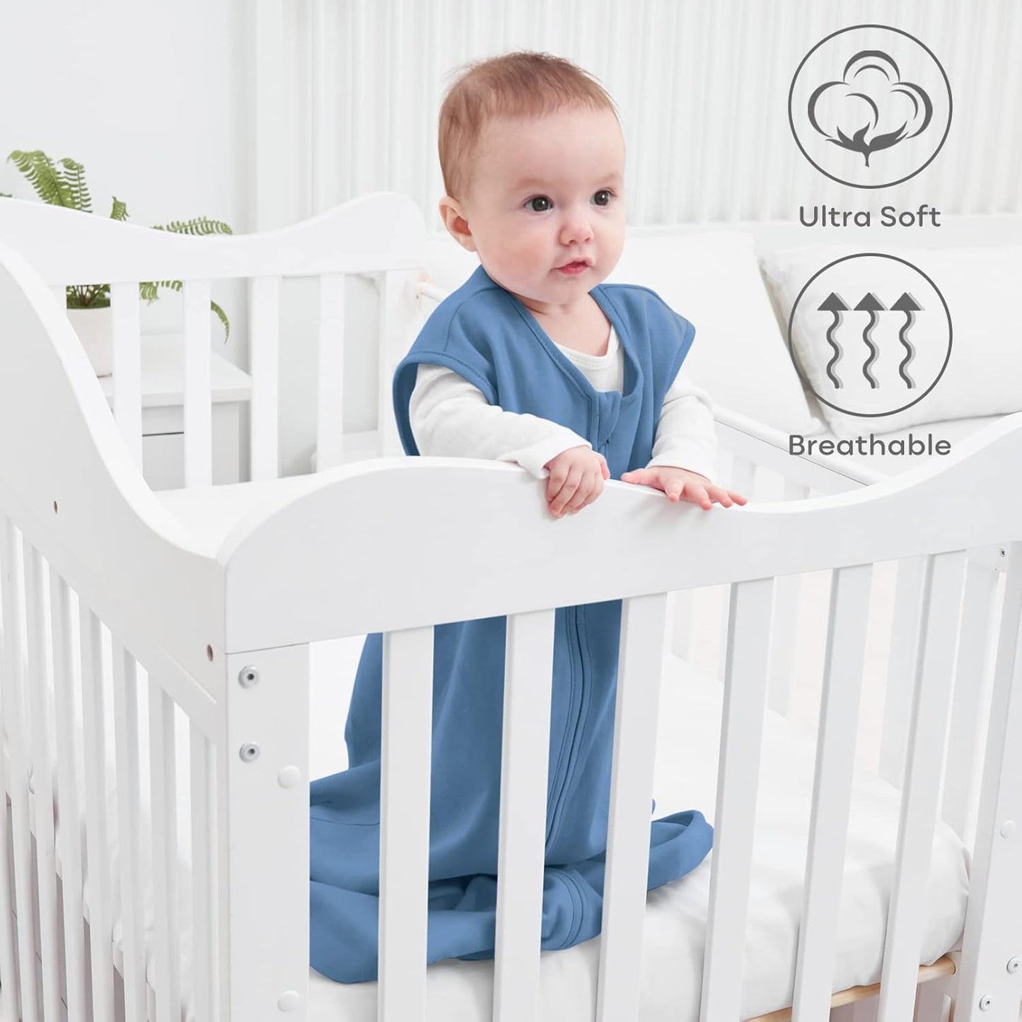 Yoofoss Baby Sleep Sack Baby Wearable Blanket 100% Cotton 2-Way Zipper Toddler Sleeping Sack