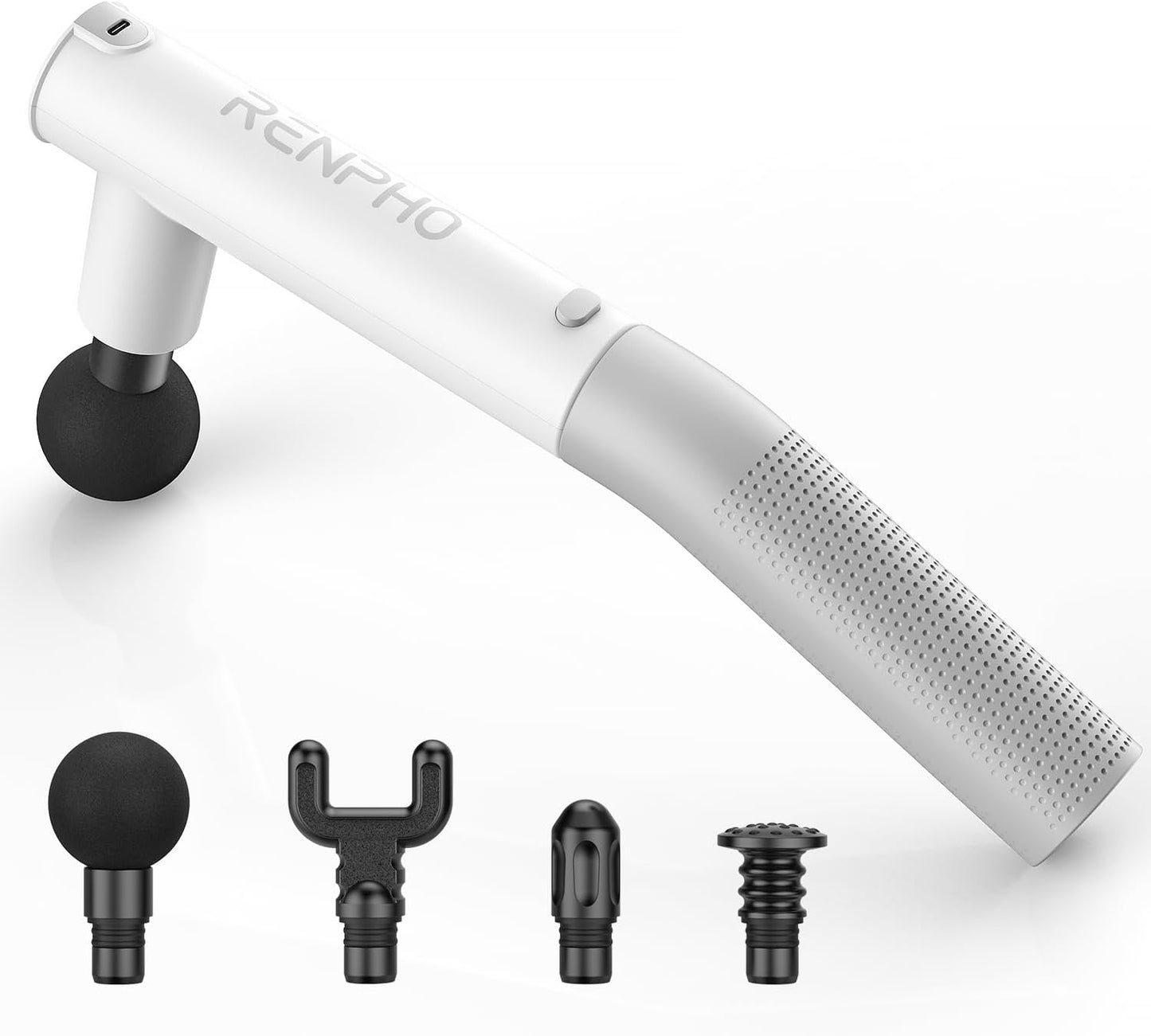 RENPHO Extend Massage Gun, Electric Handheld Massage Gun Deep Tissue, Portable Mini Massage Guns Type-C Charging, Percussion Massager for Neck and Back, Gifts for Women/Men