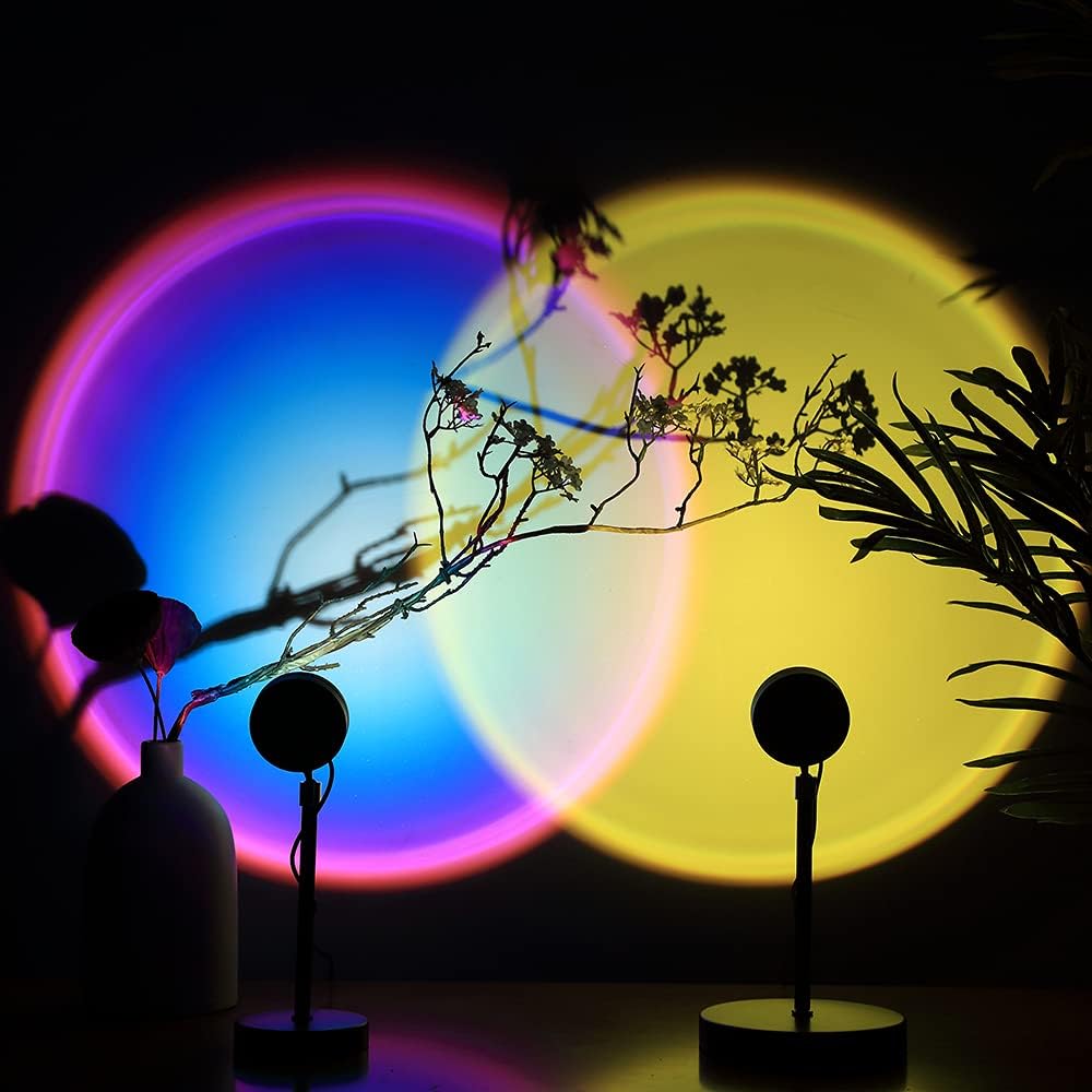 Sunset Lamp Projector Multicolor Changing LED Projection Lamps 16color