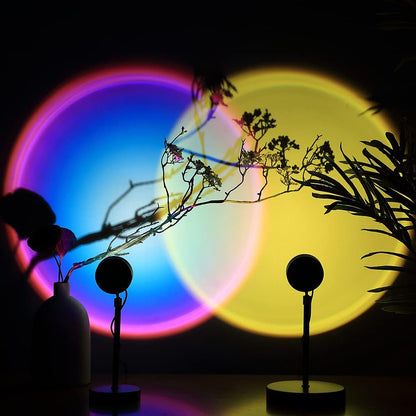 Sunset Lamp Projector Multicolor Changing LED Projection Lamps 16color