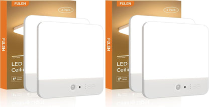 FULEN Motion Sensor Ceiling Light No Wiring, Rechargeable Closet Light