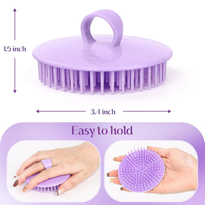 4PCS Hair Scalp Scrubber Massager Brush Head Exfoliator Shower Shampoo Comb