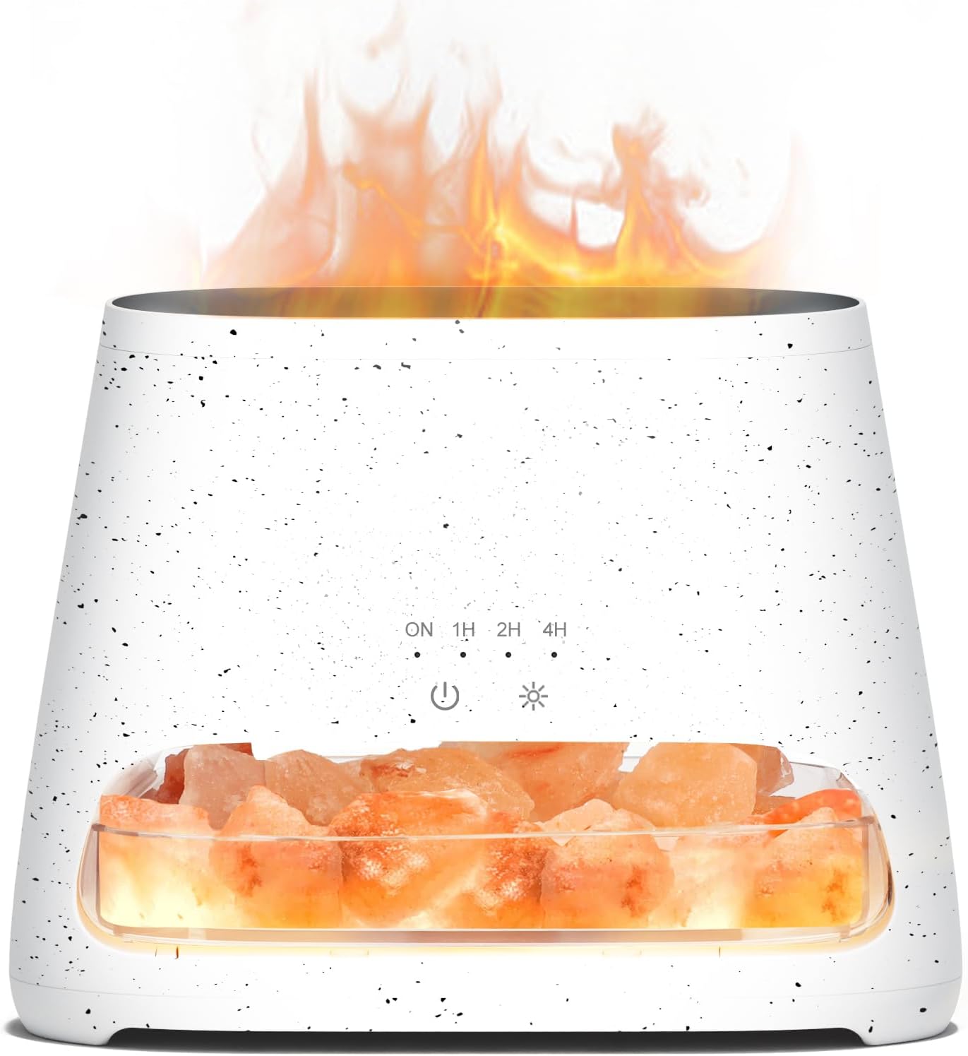 SALKING 2-in-1 Ultrasonic Essential Oil Diffuser & Himalayan Salt Lamp, Aromatherapy Diffuser Cool Mist Humidifier with 3 Brightness, Salt Therapy Lamp, 100% Pure Himalayan Salt Rock, 150ml (Marble)