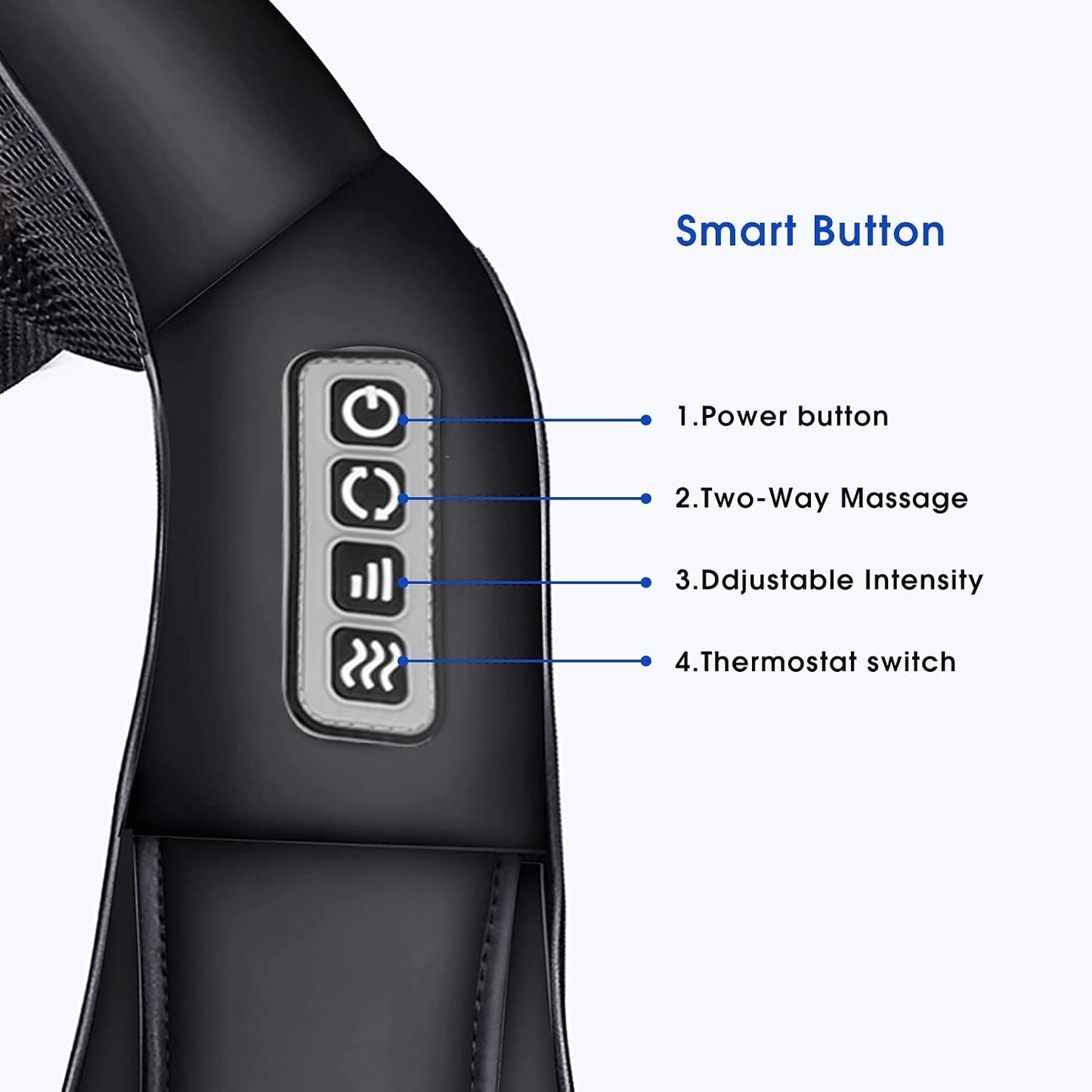 LAOBEN Neck and Shoulder Massager with Heat, Shiatsu Neck Massager for Neck and Shoulder Massage, Neck and Back Massager for Office & Home Use, Birthday Gifts