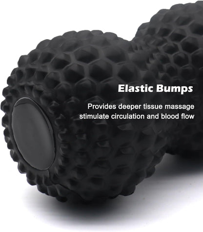 KITWILD Peanut Massage Ball, Double Lacrosse Massage Roller Ball for Deep Tissue Muscle Massage, Physical Therapy, Myofascial Release, Muscle Knots, and Yoga Therapy