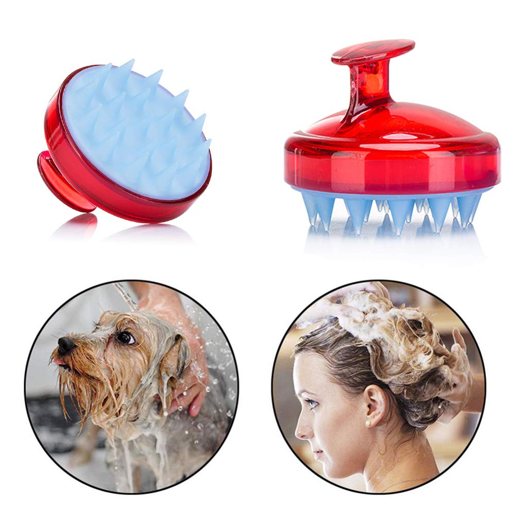 INVODA Scalp Massager Shampoo Brush Soft Silicone Bristles for Dandruff Removal & Hair Growth, Waterproof Wet/Dry Use, Men, Women & Pets