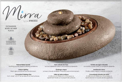 Homedics Mirra Oceanside Relaxation Fountain - Serene Decorative Home Decor