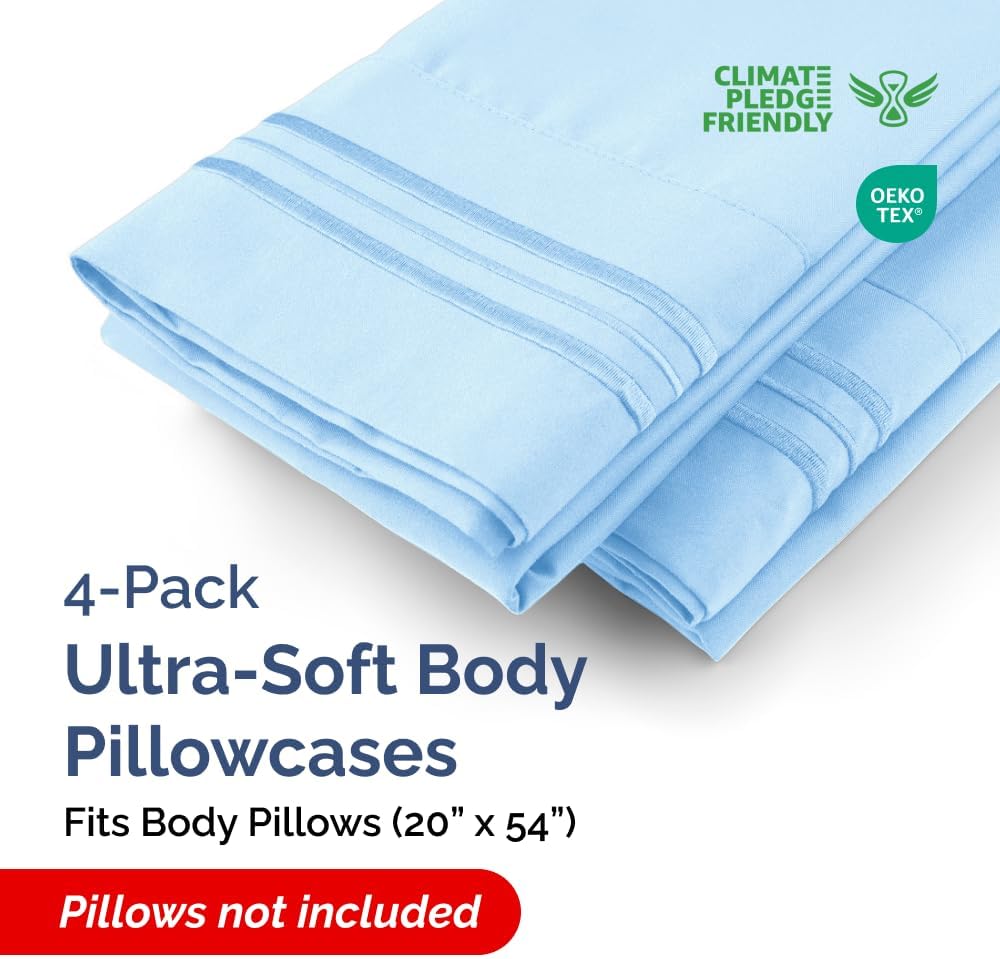 Standard Pillow Cases Set of 10 - Ultra Soft Hotel Quality Pillowcase Covers - Comfy, Cozy & Wrinkle Free - Shrink, Stain and Fade Resistant - Machine Washable Pillow Protectors - 10 Pcs Set - White - Colors A