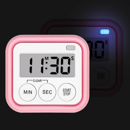 Timer, Kitchen Timers for Cooking Classroom Timer for Kids Teachers Magnetic Digital Timers 2 Pack, Black