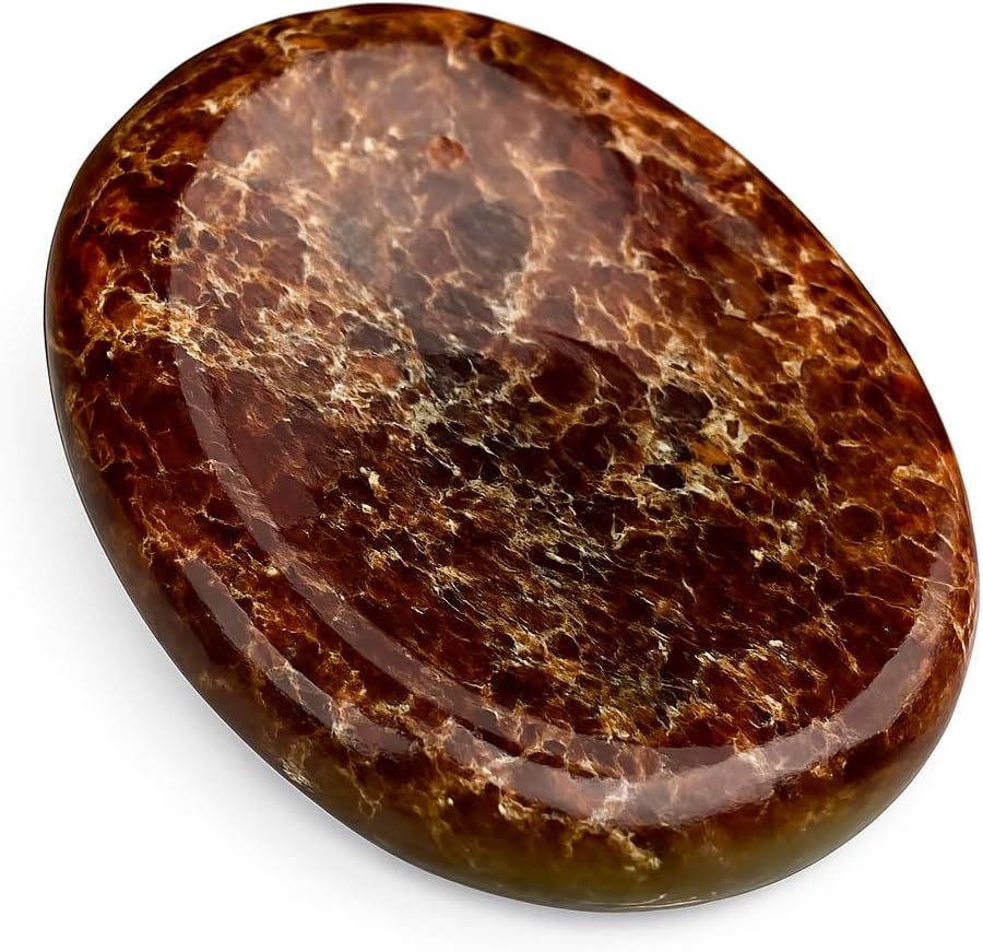 Natural Polished Thumb Palm Crystal for Meditation, Labradorite Worry Stone for Stress Relief, Anxiety Support & Pocket Reiki Healing