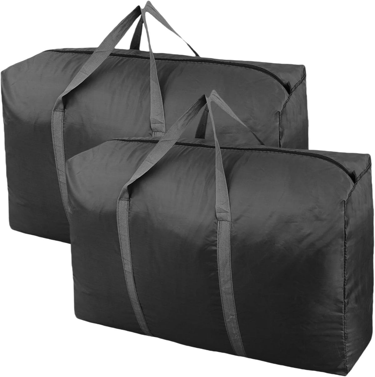 100L Extra Large Storage Bags, Big Moving Bags with Strong Zippers & Carrying Handles, Packing Bags for Moving, Storage, Travel and Camping, Storage Totes For Space Saving (Black)