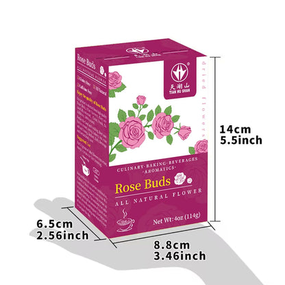 TIAN HU SHAN Rose Tea Premium Dried Rose Buds Loose Leaf Caffeine free 4oz