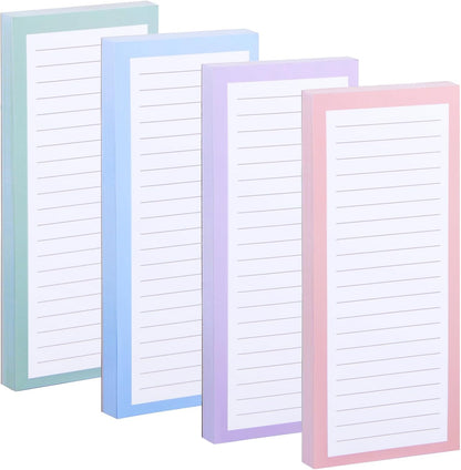 6 Pack Magnetic Notepads, Notepads Grocery List Magnet Pad for Fridge,Full Magnet Back Design Notepad for Grocery Lists, Shopping Lists, to-Do Lists(240 Sheets)