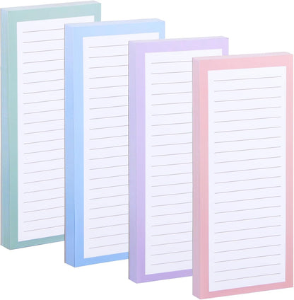 6 Pack Magnetic Notepads, Notepads Grocery List Magnet Pad for Fridge,Full Magnet Back Design Notepad for Grocery Lists, Shopping Lists, to-Do Lists(240 Sheets)