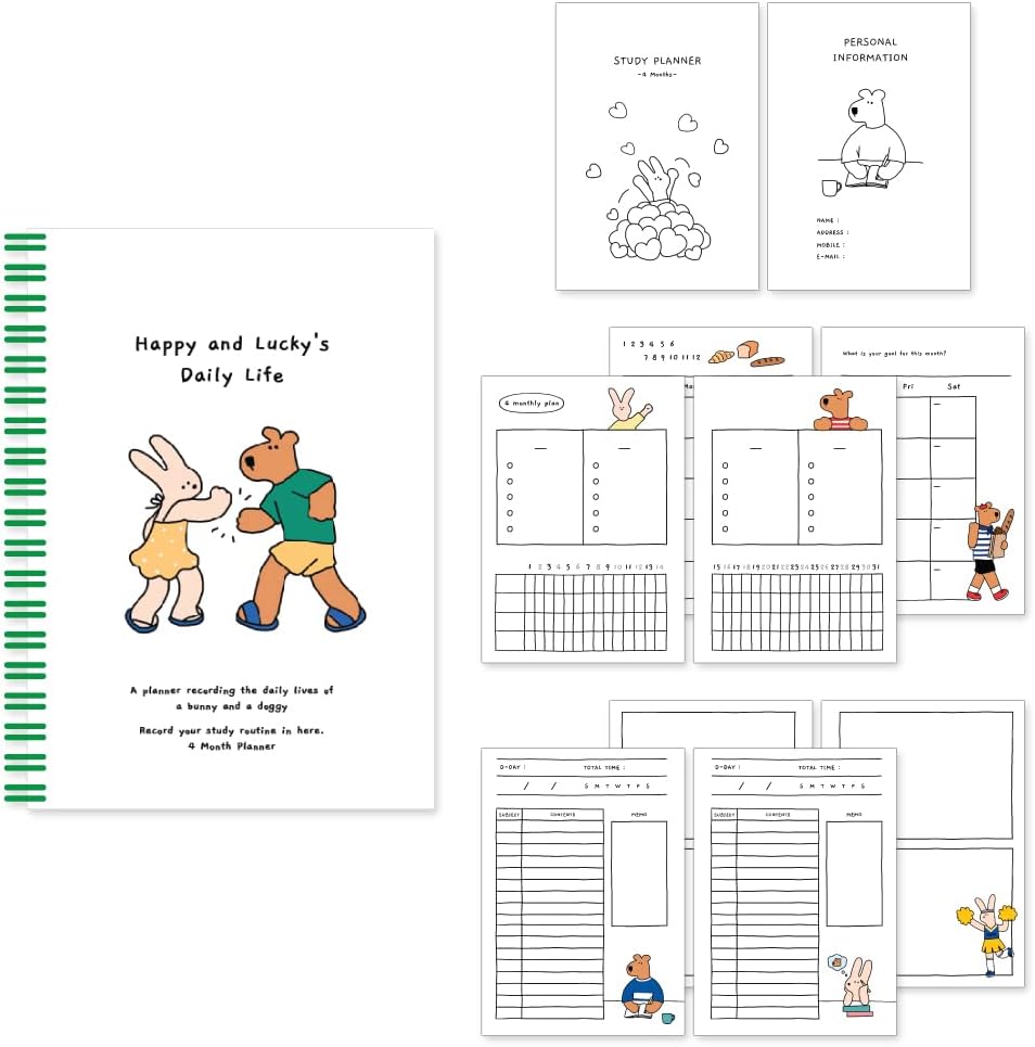 Monolike Basic B5 Monthly + Weekly Planner pad, A SET - Academic Planner, Weekly & Monthly Planner, To-do list, Note pad, Scheduler