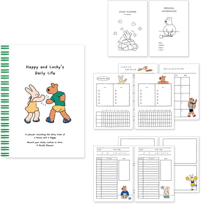 Monolike Basic B5 Monthly + Weekly Planner pad, A SET - Academic Planner, Weekly & Monthly Planner, To-do list, Note pad, Scheduler