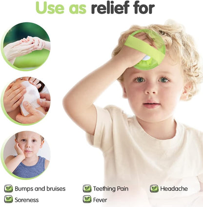 Hilph Kids Ice Packs for Boo Boos - FSA Eligible HSA, 3 Pack Gel Ice Packs for Toddlers & Children Injuries Reusable, Soft Small Hot & Cold Pack for Bumps, Bruises, Fever, Get Well Gifts