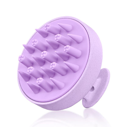 HEETA Hair Scalp Massager for Hair Growth, Shampoo Brush, Scalp Scrubber Exfoliator with Soft Silicone Bristles for Dandruff Removal to Relieve Stress, Wet Dry Use Updated Material, Beige