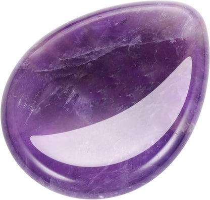 CrystalTears Tiger's Eye Thumb Worry Stone Healing Crystal Pocket Palm Stone Worry Stones for Anxiety Stress Relief