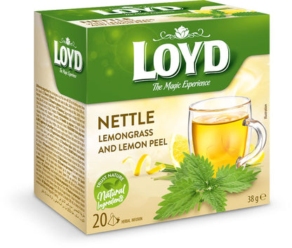 Loyd Nettle Lemongrass and Lemon Peel Tea The Magic Experience Box of 20 Tea Bags