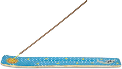 Bless-International Traditional-Handmade-Burner Wooden-Incense-Stick-Holder Ash-Catcher-Stand for-Aromatherapy-Meditation-Yoga (Incense Holder 10 inch(2 pcs))