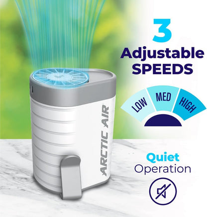 Arctic Air Breeze Jet Wearable Neck Fan, Clip On Portable Fan, 3 Speed