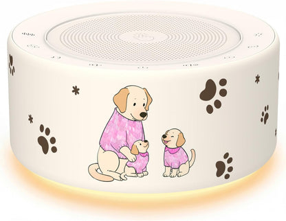 Kipcush White Noise Machine for Baby & Adults, 30 Soothing Sounds, Soft Non-Glare Nursery Lamp, 8 Color Night Lights, Memory Function (Angel V1 White, Standard)