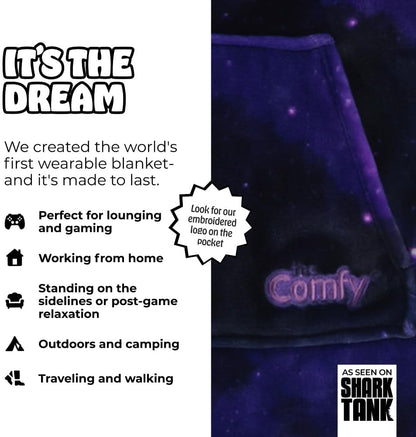 THE COMFY Dream | From Shark Tank | Patented | No Sherpa | Light Wearable Blanket Hoodie | Gift for Women & Men | One Size
