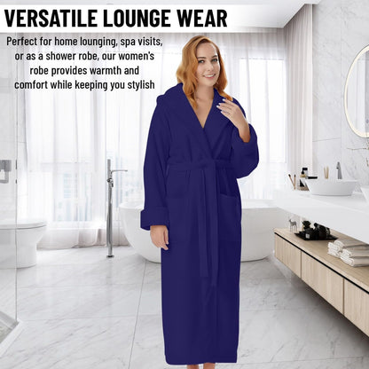 KAHAF COLLECTION Cotton Terry Robes for Women and Men, Terry Shawl Collar Bathrobe, ONE SIZE - UNISEX Men & Women Spa Robe