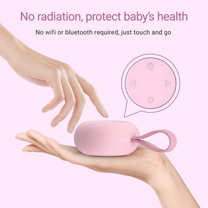 Portable Baby Sound Machine [White Noise for Babies Kids Adults][Timer Function][20 Soothing Sounds][Sleep Soother] 15 Hours Battery Life, Travel,Registry,Gifts,Shower,Clips on Baby Stroller