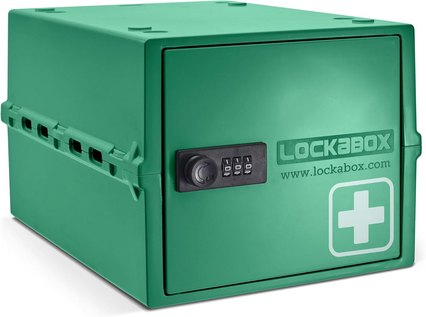 Lockabox One™ | Premium Lock Box | Medium Combination Lock Box For Food, Medicine & Home Safety | External Size 12 x 8 x 6.6 inches (Crystal)