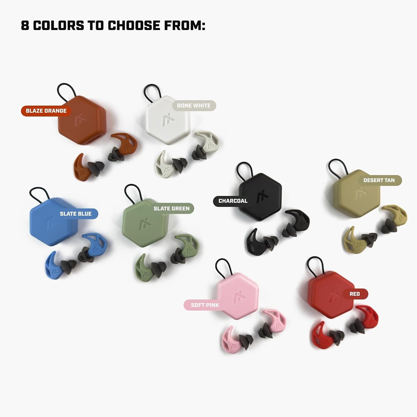 AXIL X20 Noise Reduction Ear Plugs - Pink - Customizable Fit Hearing Protection for Sleeping, Festivals, Live Events and Sports – 24dB Reusable Foam and Silicone Eartips with Carrying Case