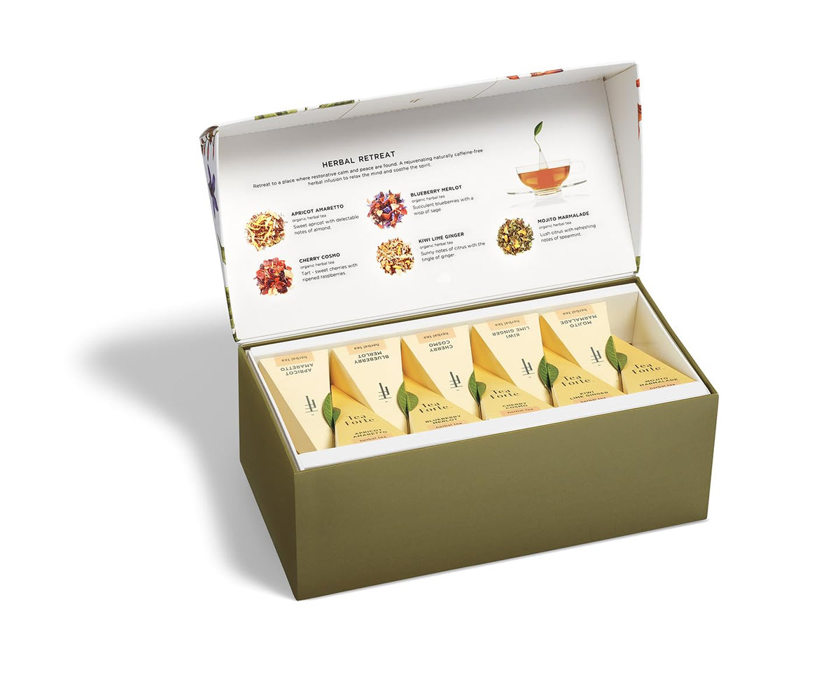 Tea Forte Tea Sampler, 20 Pyramid Infuser Bags, Premium Tea Gift Set